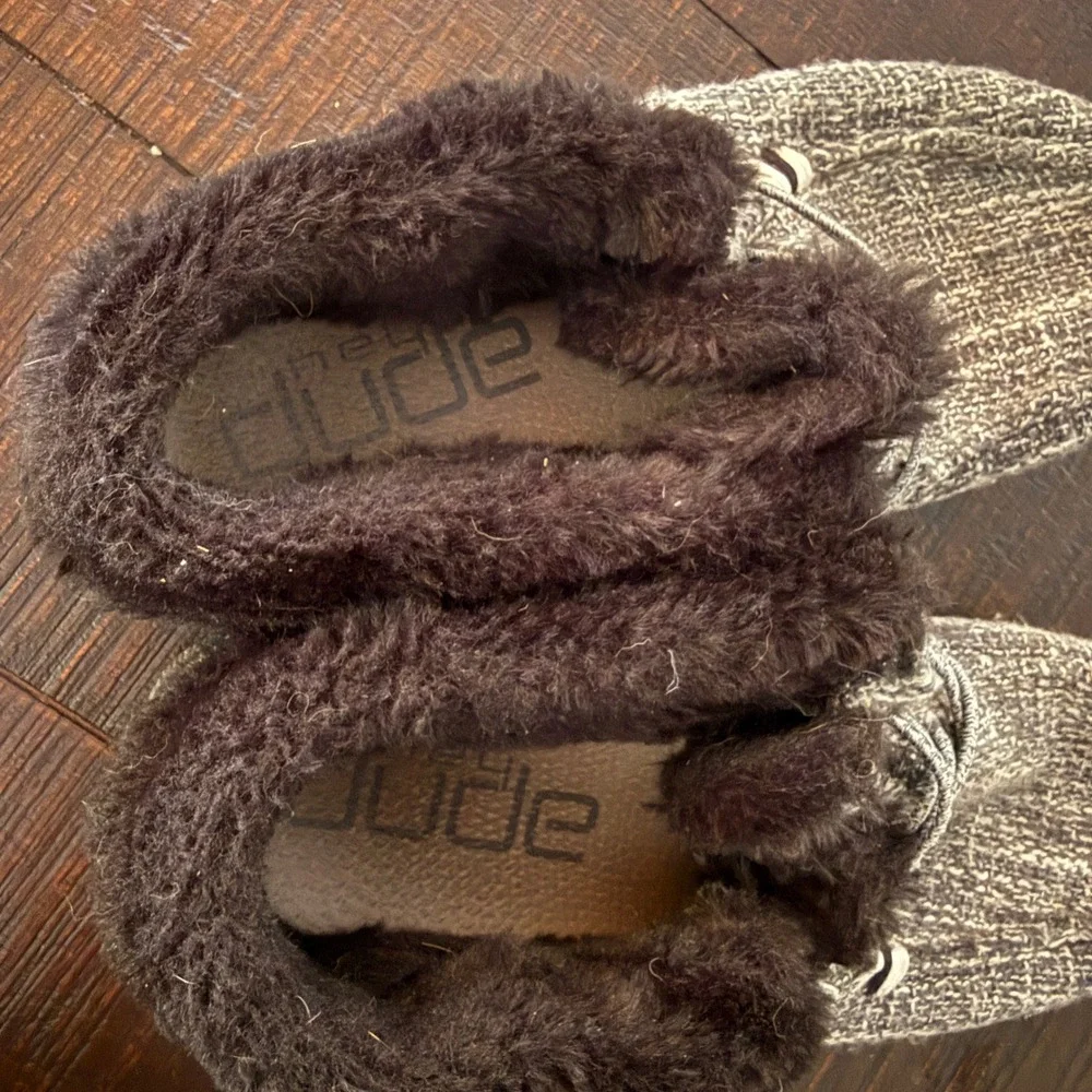 Hey Dude Britt Boho Women Size 8 Cookies and Cream Faux Fur Lined Ankle Boots
